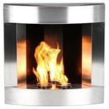 31O8L%2BcHXlL. SL160  SEI Corner Wall Mount Fireplace, Stainless Steel