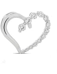 1 Ct Round Diamond Heart Journey Pendant 14k SI2 E