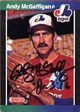 Andy McGaffigan, Montreal Expos, 1989 Donruss Autographed Card