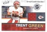 2002 Atomic Game Worn Jerseys #46 Trent Green/346 - Kansas City Chiefs (Piece of Authentic Game-Worn Jersey - Print Run 346) (Football Cards)