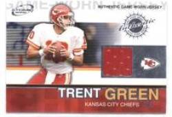 2002 Atomic Game Worn Jerseys #46 Trent Green/346 - Kansas City Chiefs (Piece of Authentic Game-Worn Jersey - Print Run 346) (Football Cards)