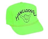 Hang Loose Neon Nylon Boardwalk Hat Cap Surfing Distressed