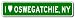 I Love OSWEGATCHIE, NEW YORK City Limit Sign - Aluminum - 6 x 24 inches