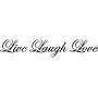 LIVE LAUGH LOVE...WALL QUOTES WORDS LETTERING SAYINGS DECALS, BLACK