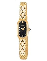 Pulsar Womens PEX528 Dress Gold-Tone Stainless Steel Watch
