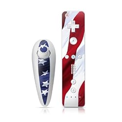 Patriotic Design Nintendo Wii Nunchuk + Remote Controller Protector Skin Decal Sticker