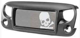 Primal Drive Front Matte Black Falcon Eagle Eye Grille Mesh Grill with Skull &amp; Crossbones for Jeep Wrangler JK 2007-2016