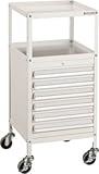 ＴＲＵＳＣＯ　ミニキャビネットワゴン４００Ｘ４４０Ｘ８８０ＬＶＲ－４２１付　Ｗ　4652428 MCW421W