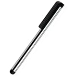 Stylus Soft Touch Pen for Huawei M835 Metro PCS Smartphone PDA Cell Phone Touch Screen Lcd Silver Metal Black Rubber with a Black Shirt Clip