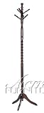 Coat Hat Rack Stand Twist Style in Espresso Finish