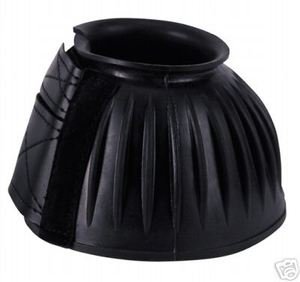Weaver Double Velcro Bell Boots Rubber Med Horse Tack