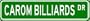 CAROM BILLIARDS Street Sign - Sport Sign - High Quality Aluminum Street Sign