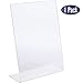 Slant Back Acrylic Sign Holder, 8.5 x 11 Inches Economy Portrait Ad Frames, Perfect for Home, Office, Store, Restaraunt (1 Pack)