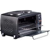 Igenix I8 26L ELECTRIC MINI OVEN DOUBLE HOTPLATE BLACK IG7010