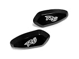 Yamaha YZF R6 2003-2006 Mirror Block Off Plates Logo Engraved Black Set 04 05