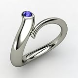Round Tanzanite Ring in Sterling Silver