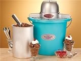 Nostalgia Electrics ICMP-400BLUE 4-Quart Plastic Bucket Ice Cream Maker, Blue
