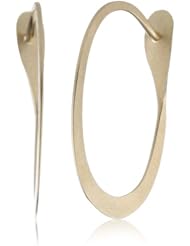 Melissa Joy Manning "MJM Classic" 14k Gold Small Oval Hoop Earrings