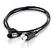 Cables to Go 28065 USB 2.0 A Female to B Male Panel Mount Cable (Black)