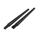 uxcell 抗静的ブラシ　18 x 10mm　ラウンドハンドル　導電性ESDブラシ　ブラック　2本入り