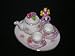 Fairy Porcelain Miniature TeaSet with Lavender Flowers
