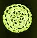Neon Yellow Floral Crocheted Hair Bun Cover- LARGE