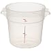 Cambro RFSCW2 2 qt Capacity, 8-3/16" Top Diameter x 4-3/16" Height, Camwear Clear Polycarbonate Round Food Storage Container (Cover Sold Separately)