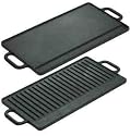 Professional Heavy Duty Reversible Double Burner Cast Iron Grill Griddle