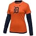 Nike Detroit Tigers Ladies Orange-Navy Blue Cooperstown Layered Long Sleeve T-shirt