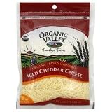 Organic Valley Cheese, Mild Cheddar, Organic Fancy Shredded, 6 oz, (pack of 3)