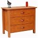 Chest of Drawers - 3 Drawer (Cherry) (24.75"H x 28.5"W x 16"D)