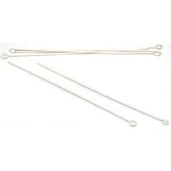 6 Sterling Silver Hat Eye Pins Earrings Findings 22 Gauge