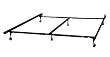 Heavy Duty 6-Leg Adjustable Metal Bed Frame with Double Center Support and Rug Rollers - UNIVERSAL (Cal King, King, Queen, Full XL, Full, Twin XL, Twin)