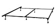 Heavy Duty 6-Leg Adjustable Metal Bed Frame with Double Center Support and Rug Rollers - UNIVERSAL (Cal King, King, Queen, Full XL, Full, Twin XL, Twin)
