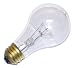 25 watt 130 volt A19 Medium Screw (E26) Base Long-Life Clear Incandescent Trojan Light Bulb