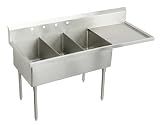 Elkay WNSF8372R2 Weldbilt Three Scullery Commercial