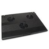 Notebook Cooler Pad with 3 built-in 60mm Fans (Black)