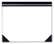 House of Doolittle 450-02 Executive Doodle Desk Pad, 25-Sheet Pad, Refillable, 22 x 17, White/Black/Silver