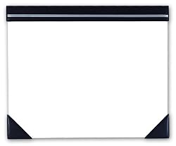 House of Doolittle 450-02 Executive Doodle Desk Pad, 25-Sheet Pad, Refillable, 22 x 17, White/Black/Silver