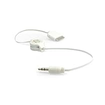 inspiretech Retractable iPod Dock Connector to 3.5MM Auxillary Cable support: nano, classic, touch