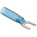 Morris Products 12262 Spade Terminal, Heat Shrinkable, Blue, 16-14 Wire Size, #10 Stud Size  (Pack of 100)