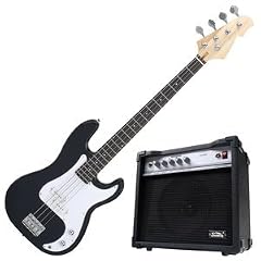 Rocktile Punsher E-Bass (Schwarz), Set inkl. Soundking Bass-Amp