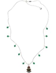 Gingerbread Girl on an Emerald Crystal Waterfall Necklace [Jewelry]