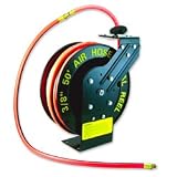 Heavy-Duty 50' Auto-Rewind Retractable Air Hose Reel with 3/8 Hose