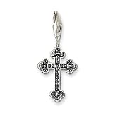 Christian Cross Black Charm By Thomas Sabo
