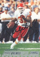 Priest Holmes, Kansas City Chiefs, 2002 Topps Stadium Club Autographed Card