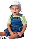 Apples and Oranges Infant Tony 8 oz. Denim Shortall (KA170)