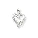 14k White Gold Heart Pendant Mounting