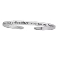 Sterling Silver Sentiment Bracelet-Always My Daughter