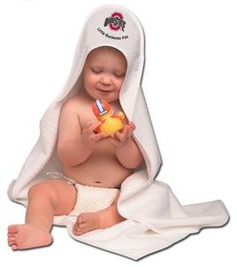 Ohio State Buckeyes Hooded Baby Towel (White)